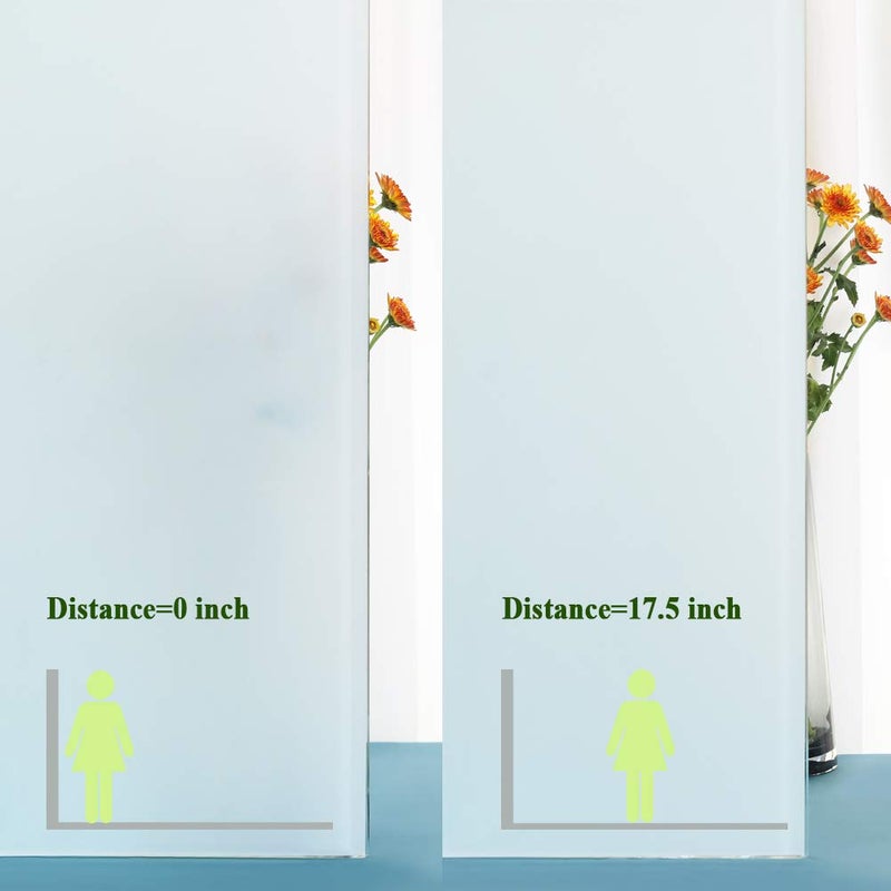 Mikomer White Frosted Privacy Window Film, Static Cling, Heat Control, Anti UV, 35'' x 78.7'' - Image 5